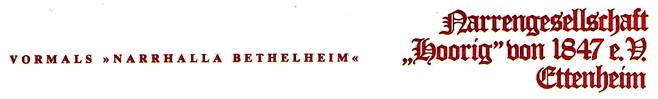 Logo Narrengesellschaft Hoorig von 1847 e.V. Ettenheim
